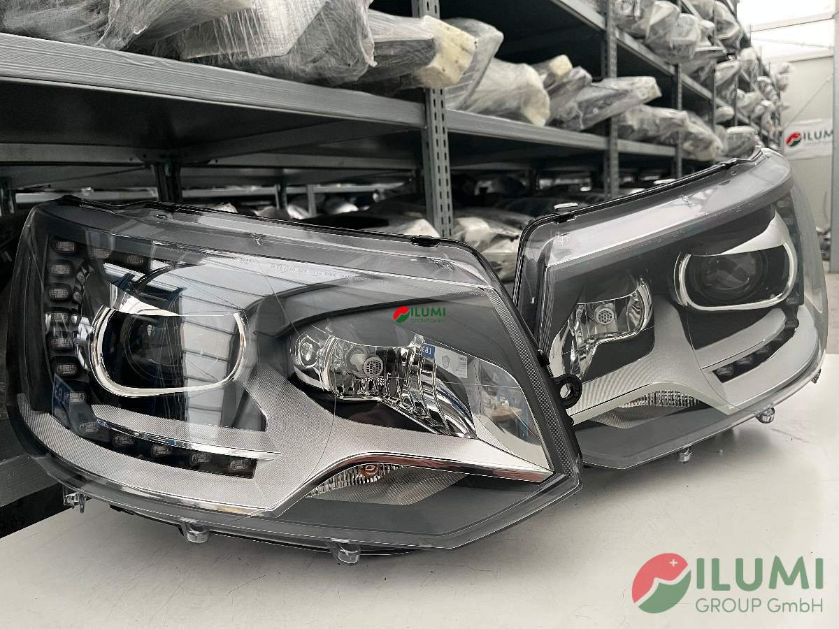 VW T5 LIFT XENON LED SCHEINW L R KPL 7E5941015,7E5941016